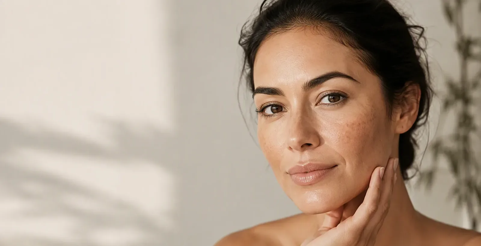 Woman with melasma on her cheeks, Lavié Labs treatment